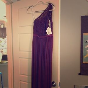 David’s Bridal Wine Bridesmaid dress